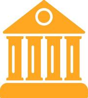 Bank Glyph Two Color Icon vector