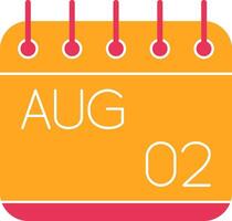 August Glyph Two Color Icon vector