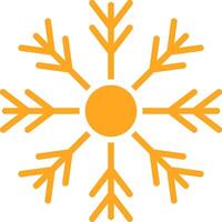 Snowflake Glyph Two Color Icon vector