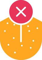 Loss Sense Of Taste Glyph Two Color Icon vector