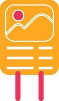 Poster Glyph Two Color Icon vector