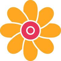 Chamomile Glyph Two Color Icon vector