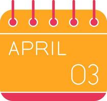 April Glyph Two Color Icon vector