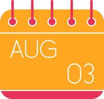 August Glyph Two Color Icon vector