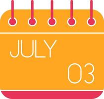 July Glyph Two Color Icon vector