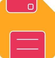 Save Glyph Two Color Icon vector