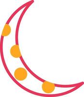 moon Glyph Two Color Icon vector