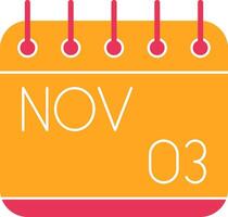 November Glyph Two Color Icon vector