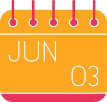June Glyph Two Color Icon vector