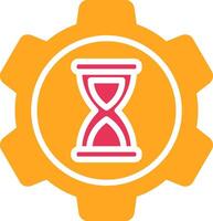 Time Management Glyph Two Color Icon vector