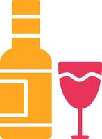 Wine Glyph Two Color Icon vector