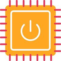 CPU Glyph Two Color Icon vector