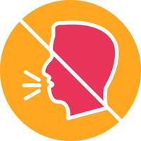 Inability To Speak Glyph Two Color Icon vector