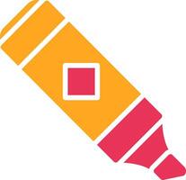 Highlighter Glyph Two Color Icon vector