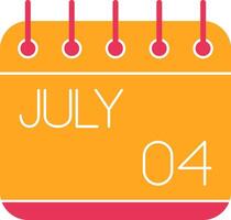 July Glyph Two Color Icon vector