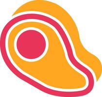 Steak Glyph Two Color Icon vector