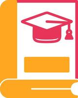 5Graduation Glyph Two Color Icon vector