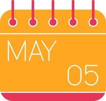 May Glyph Two Color Icon vector