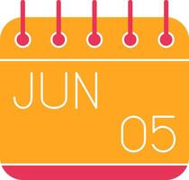 June Glyph Two Color Icon vector