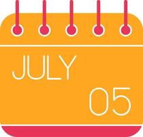 July Glyph Two Color Icon vector