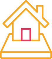 Plot Glyph Two Color Icon vector