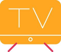 Television Glyph Two Color Icon vector
