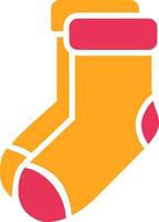 Socks Glyph Two Color Icon vector