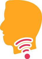 Hoarseness Glyph Two Color Icon vector