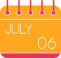 July Glyph Two Color Icon vector