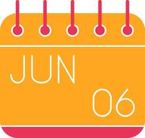 June Glyph Two Color Icon vector