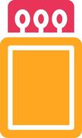 Match box Glyph Two Color Icon vector