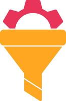Filtering Glyph Two Color Icon vector