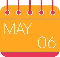 May Glyph Two Color Icon vector