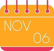 November Glyph Two Color Icon vector