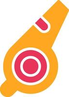 Whistle Glyph Two Color Icon vector