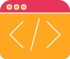 Web Programing Glyph Two Color Icon vector