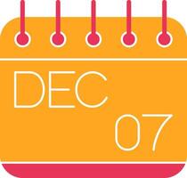 December Glyph Two Color Icon vector