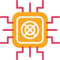 Gpu Mining Glyph Two Color Icon vector
