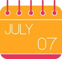 July Glyph Two Color Icon vector