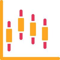 Plot Glyph Two Color Icon vector