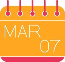 March Glyph Two Color Icon vector