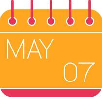 May Glyph Two Color Icon vector