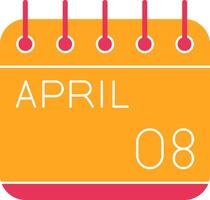 April Glyph Two Color Icon vector