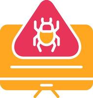 virus Glyph Two Color Icon vector