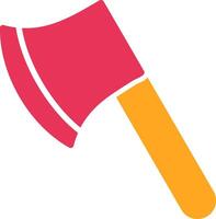 Axe Glyph Two Color Icon vector