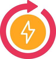 Renewable Energy Glyph Two Color Icon vector