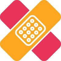 Band Aid Glyph Two Color Icon vector