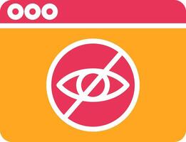 Eye Glyph Two Color Icon vector