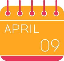 April Glyph Two Color Icon vector
