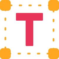 Text Glyph Two Color Icon vector